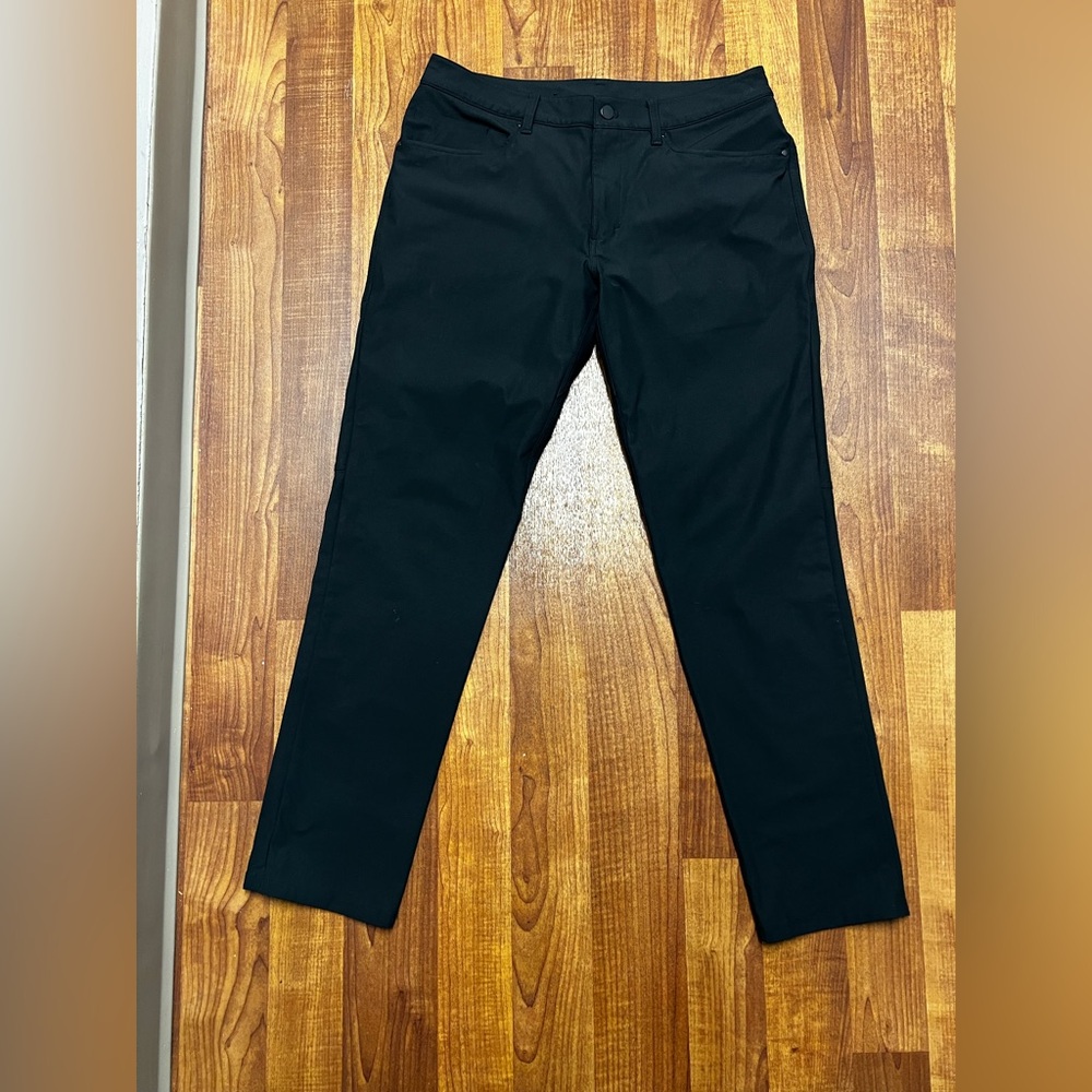Black Lululemon Straight-Leg Pants